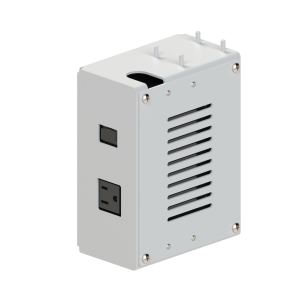 AC Inverter and Enclosure, White, Aluminum, Tech Bay Mount